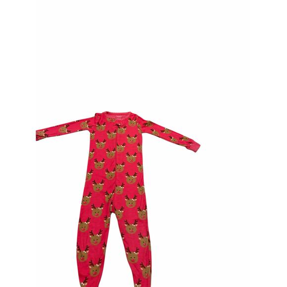 The Children's Place Baby 2T Reindeer Print Long Sleeve Stretchie One Piece - Picture 7 of 14